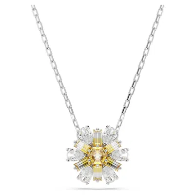 Swarovski Idyllia E Pendant Rhodium Shiny Yellow In Silver Tone