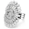 Swarovski Idyllia E Set Of 3 Sd Rhodium Shiny White In White