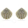 Swarovski Idyllia F Pierced Earrings Stud Gold Shiny Crystal In White