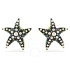 Swarovski Idyllia F Pierced Earrings Stud Starfish S Gold Shiny Multi In Silver Tone