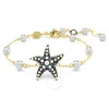 Swarovski Idyllia F Soft Bracelet Starfish Gold Shiny Multi In Silver Tone