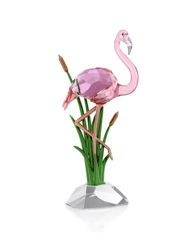 Swarovski Idyllia Flamingo Crystal Figurine In Pink