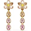 Swarovski Idyllia Flower Drop Earrings In Multi