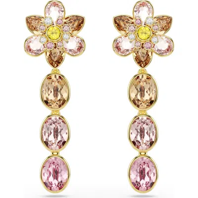 Swarovski Idyllia Flower Drop Earrings In Multi