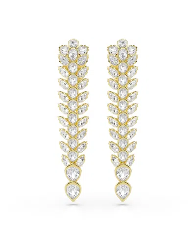 SWAROVSKI IDYLLIA GOLD-TONE PLATED DROP EARRINGS