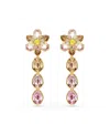 Swarovski Idyllia Gold-tone Plated Drop Earrings In Pink