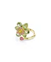 Swarovski Idyllia Flower Motif Crystal Open Ring