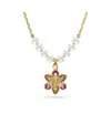 Swarovski Idyllia Pendant Necklace, 14.9-17.8 In Gold