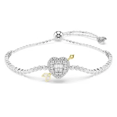 Swarovski Silver Brass Crystal Bracelets In Neutral