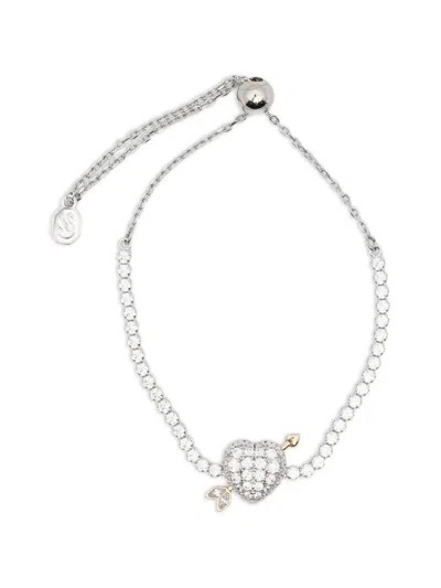 Swarovski Idyllia Heart-charm Bracelet In Metallic