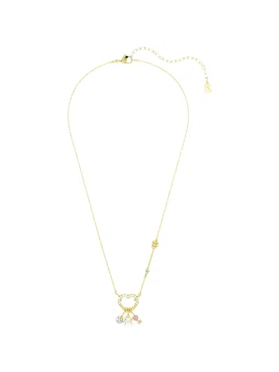 Swarovski Idyllia Heart-charm Necklace In Gray