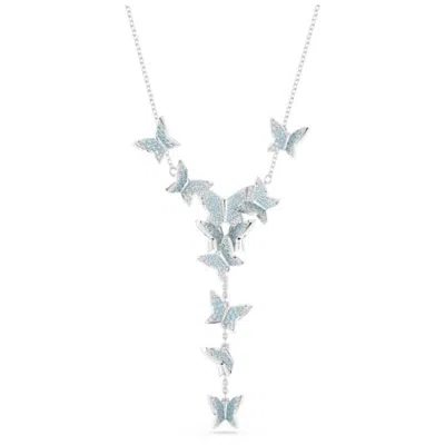 Swarovski Idyllia Lilia Butterfly Y Necklace In Blue