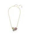 Swarovski Idyllia Mixed Cuts Flower Gold-tone Plated Pendant Necklace In Open Misce