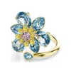 Swarovski Idyllia Mixed Cuts Flower Open Ring