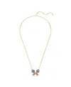 Swarovski Idyllia Mixed Cuts Pave Butterfly Multicolored Mixed Metal Finish Pendant Necklace In Multicolor