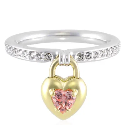Swarovski Idyllia Motif Mixed Cuts Heart Ring In White