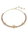 Swarovski Idyllia Crystal Flower Bracelet In Gold