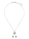 Swarovski Idyllia Necklace And Earrings Set In Silver