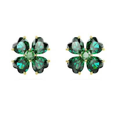 Swarovski Idyllia Stud Earrings In Green