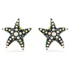 Swarovski Idyllia F Pierced Earrings Stud Starfish S Gold Shiny Multi In Multicolored