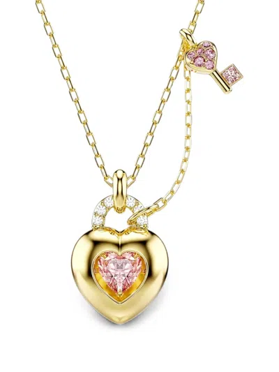 Swarovski Idyllia Pendant Heart-charm Necklace In Gold