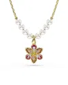 Swarovski Idyllia Pendant Necklace, 14.9-17.8 In Gold