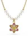 Swarovski Idyllia Pendant Necklace, 14.9-17.8 In Gold