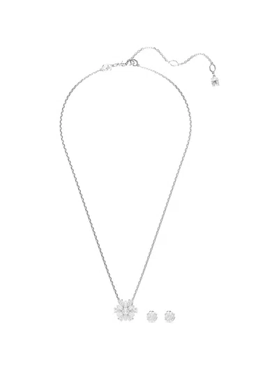 Swarovski Idyllia Pendant Necklace Set In Silver