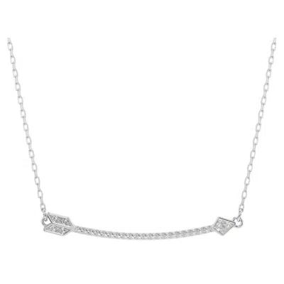 Swarovski Idyllia Rhodium Plated Necklace In Silver