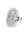 Swarovski Set Of 3 Idyllia Cubic Zirconia Cocktail Rings In Silver