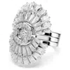 Swarovski Idyllia E Set Of 3 Sd Rhodium Shiny White In White