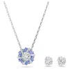 Swarovski Idyllia E Set Sd Rhodium Shiny Blue In Blue