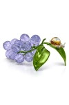 Swarovski Idyllia Snail And Blueberries Figurine In Multicolored