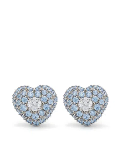 Swarovski Hyperbola Stud Earrings In Blue