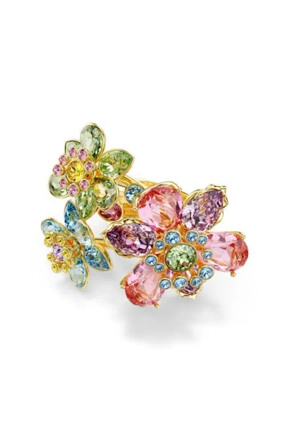 Swarovski Idyllia Triple Flower Crystal Ring