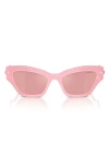 Swarovski Imber 54mm Irregular Sunglasses In Milky Pink