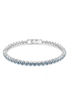 Swarovski Swaroski Imber Emily Rhodium Plated Tennis Bracelet In Multi