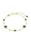 Swarovski Swaroski Imber Gold-tone Plated Bracelet In Green