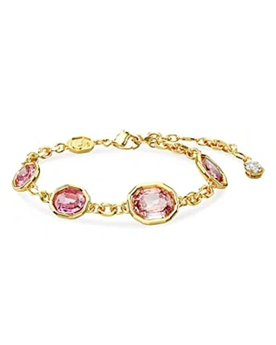 Swarovski Octagon Cut, Pink, Gold-tone Imber Bracelet