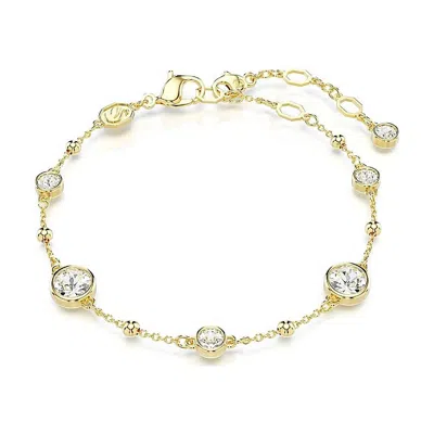 Swarovski Imber Bracelet With White Crystals In Gold