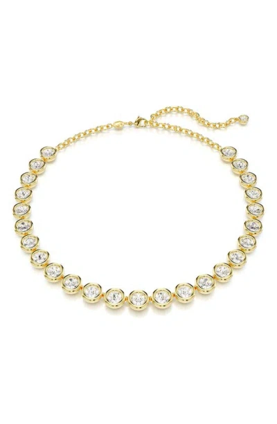 Swarovski Women's Imber Goldtone & Crystal Tennis Necklace In White