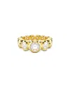 Swarovski Imber Crystal Graduated Bezel Ring In Gold