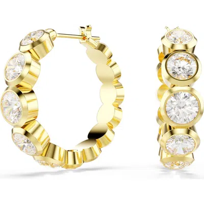 SWAROVSKI SWAROVSKI IMBER CRYSTAL HOOP EARRINGS