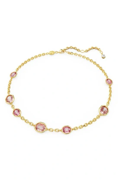 Swarovski Imber Crystal Station Necklace In Pink
