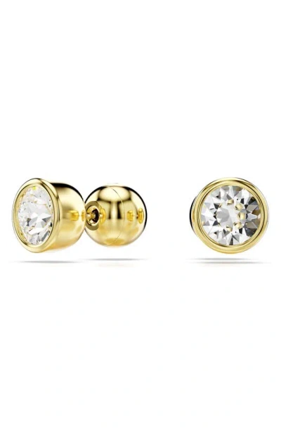 SWAROVSKI IMBER CRYSTAL STUD EARRINGS