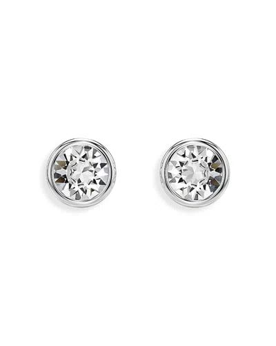 SWAROVSKI IMBER CRYSTAL STUD EARRINGS IN RHODIUM PLATED