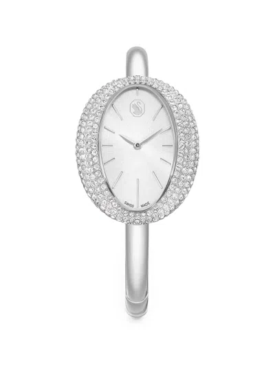 Swarovski Imber Crystalline 35mm Bangle Watch In Silver