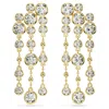 Swarovski Imber Round Cut Drop Earrings In White