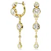 Swarovski Round Cut, White, Mixed Metal Finish Imber Drop Earrings In White
