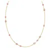 Swarovski Imber Multicolor Crystal Station Necklace In Pink